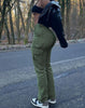 Curve Hugging High Waist Y2K Cargo Jeans